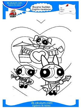 Çocuklar İçin Powerpuff Girls Boyama Sayfaları 